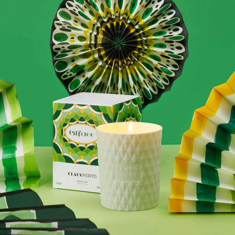 Alface Green Leaf Candle