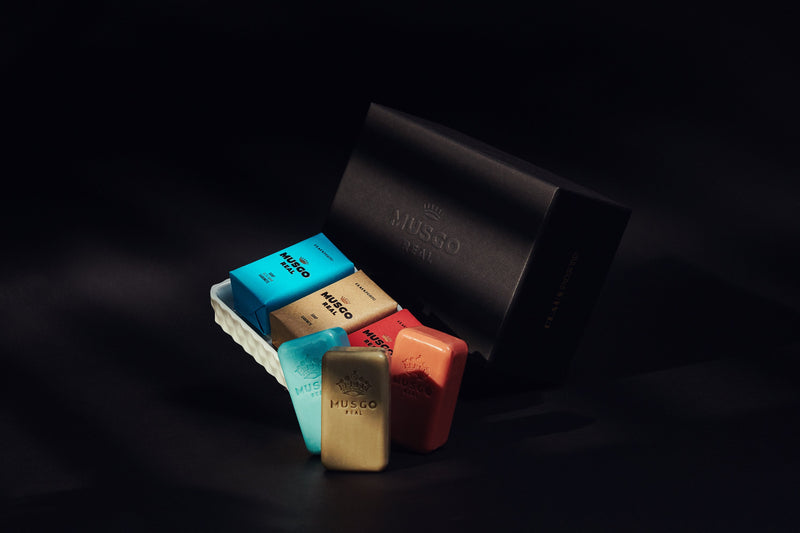Gift Set Soap Dish & Musgo Real Mini Soaps