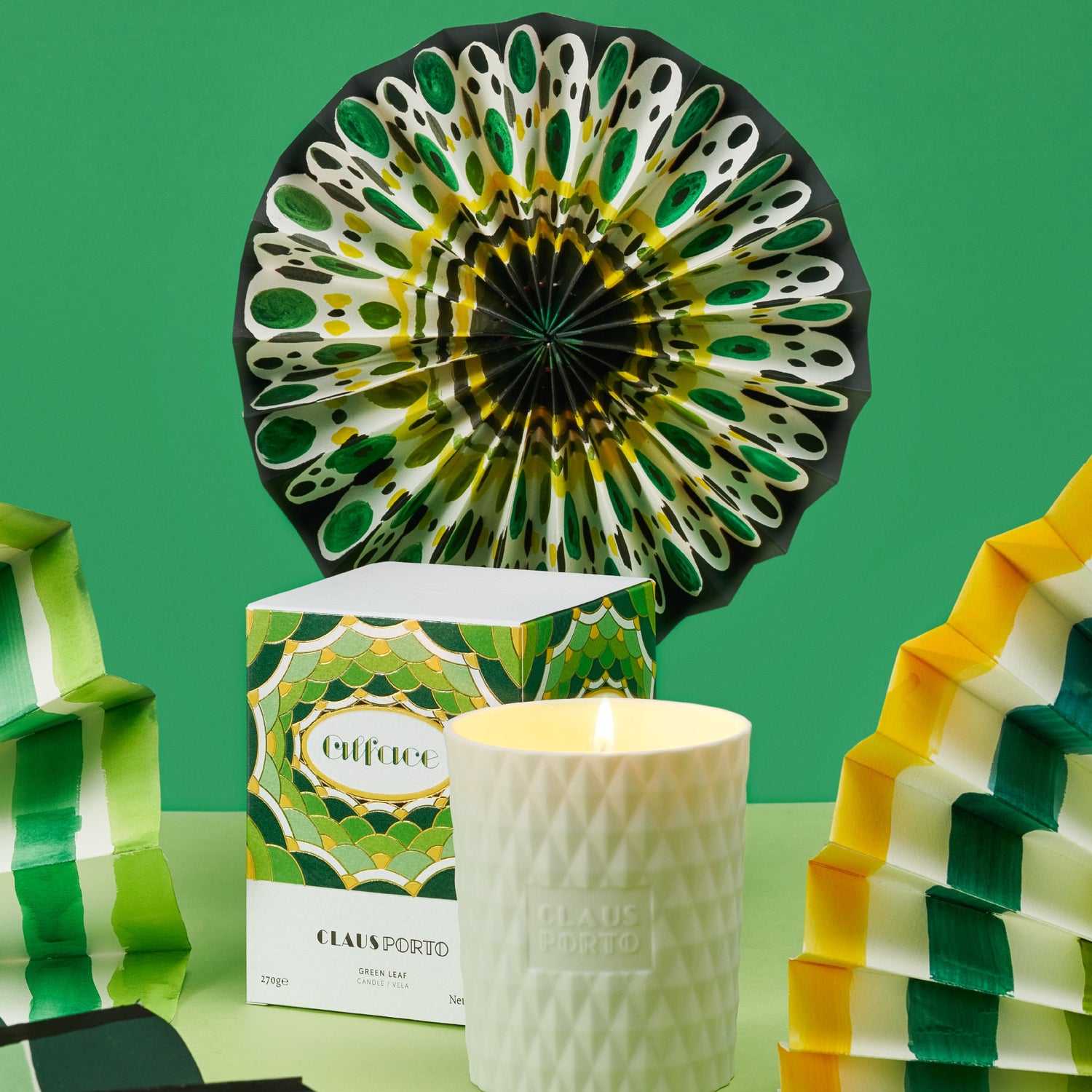 Alface Green Leaf Candle
