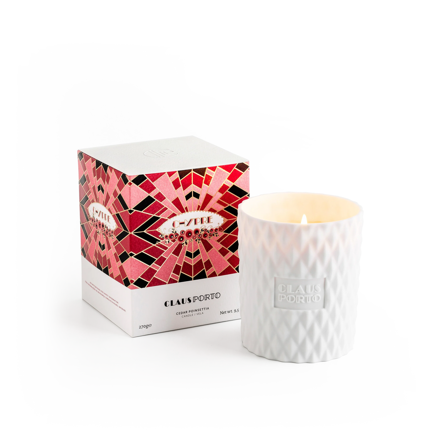 Chypre Cedar Poinsettia Candle